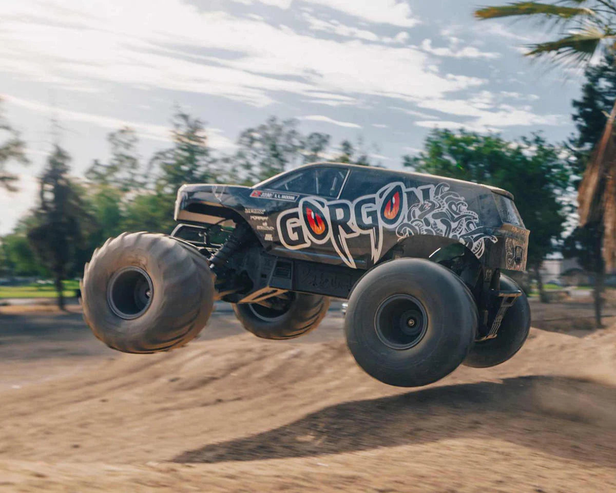 1/10 GORGON 4X2 MEGA 550 Brushed Monster Truck Ready-To-Assemble Kit with Battery & Charger